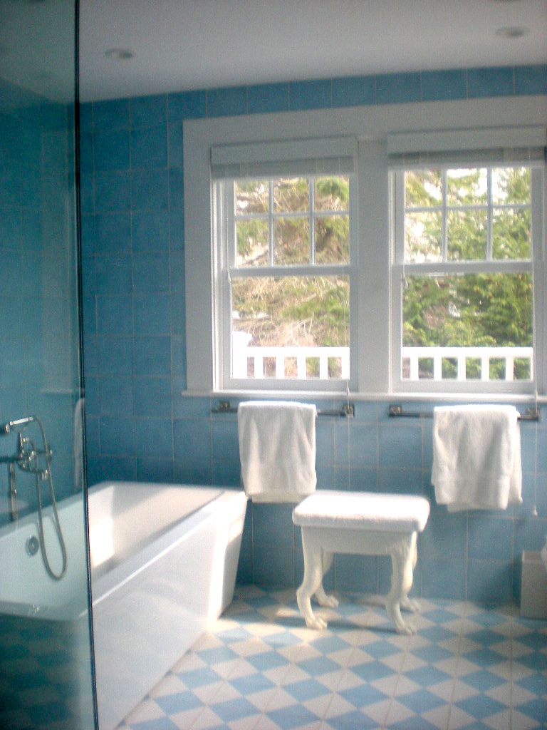 Mosaic House Moroccan tile Mariposa C14-22 White Powder Blue  cement, encaustic, field, pattern