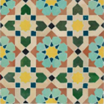Mosaic House Moroccan tile Ketyani 10-12-11-28-4-18-6 Green Light Green Beige Teal Rust Yellow Black  zellige, mosaic, zellij, field, pattern, glaze 