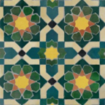 Mosaic House Moroccan tile Ketyani 28-11-18-4-24-6 Teal Beige Yellow Rust Sea Green Black  zellige, mosaic, zellij, field, pattern, glaze 