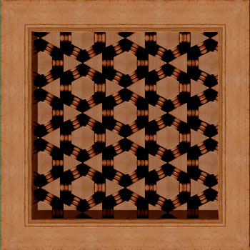 Mosaic House Moroccan tile Mosharabi M7 Field/F1 Mahogany wood, mosharabi,  mashrabiah, mosharabia, mousharabieh, screen 
