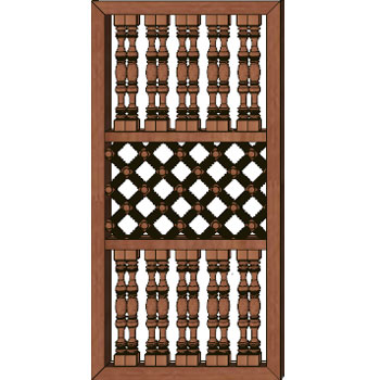Mosaic House Moroccan tile CLWTR_BPEED wood, mosharabi,  mashrabiah, mosharabia, mousharabieh, screen 