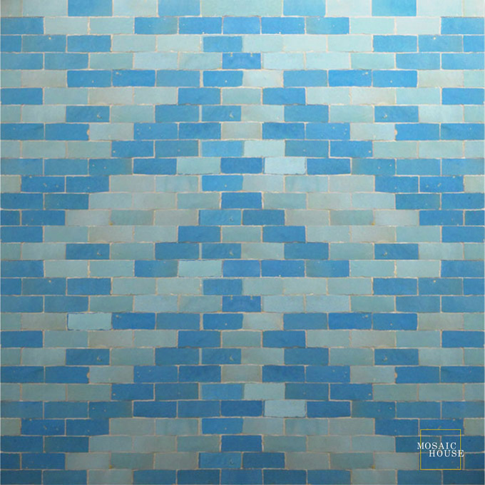 Mosaic House Moroccan tile Breeze 13-23 Light Turquoise Turquoise  zellige, mosaic, zellij, field, pattern, glaze 