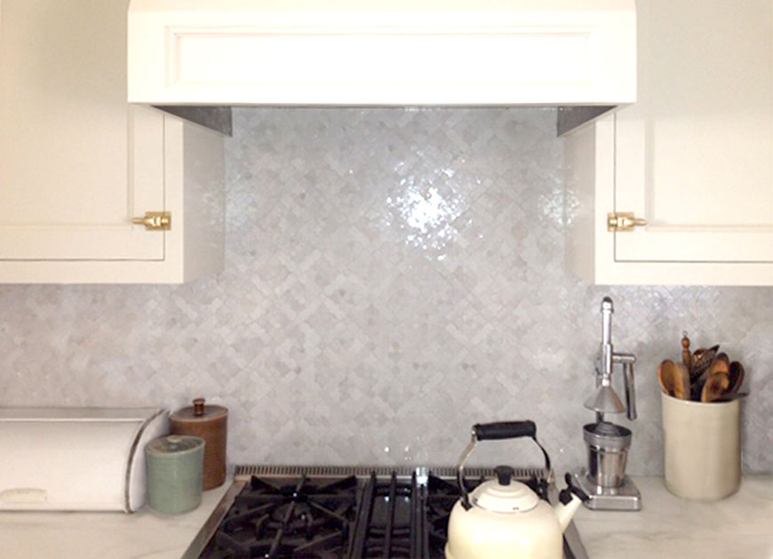 Mosaic House Moroccan tile Cello 1 White  solid zellige, mosaic, zellij, field, pattern, glaze 