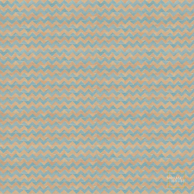 Mosaic House Moroccan tile Joon 14-17 Natural, Unglazed, Terracotta Sky blue  zellige, mosaic, zellij, field, pattern, glaze 