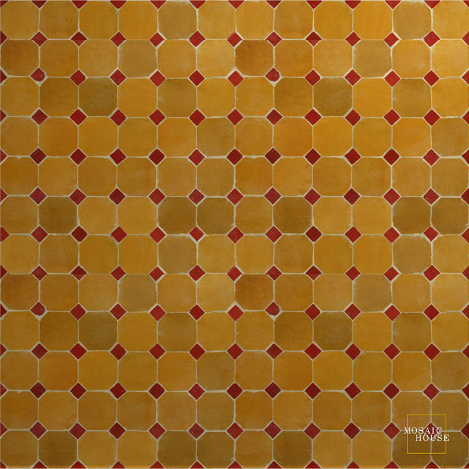 Mosaic House Moroccan tile Kora MDV 8-7 Ochre Red  zellige, mosaic, zellij, field, pattern, glaze 