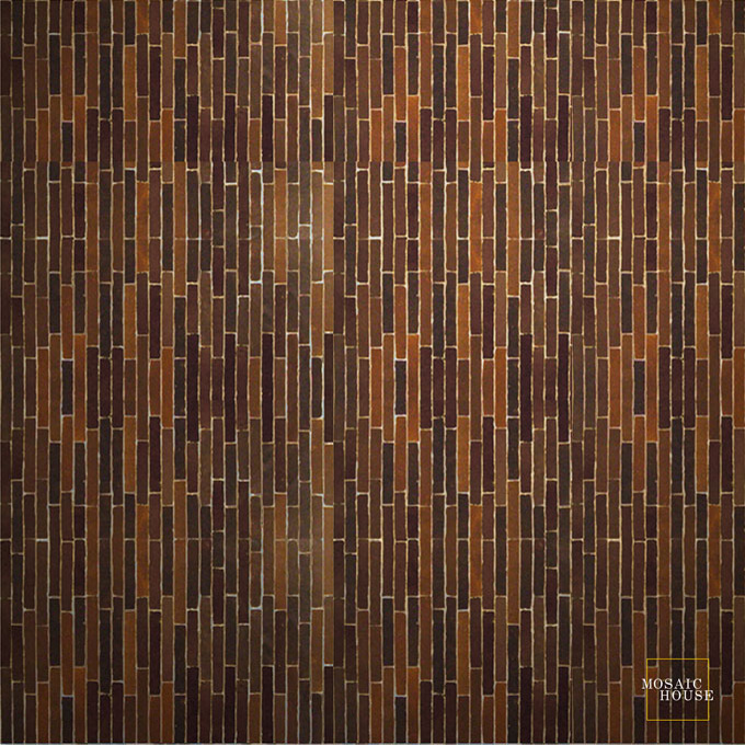 Mosaic House Moroccan tile Linear 19 Brown  solid zellige, mosaic, zellij, field, pattern, glaze 