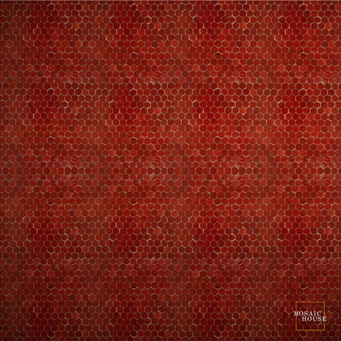 Mosaic House Moroccan tile Sata A 7 Red  solid