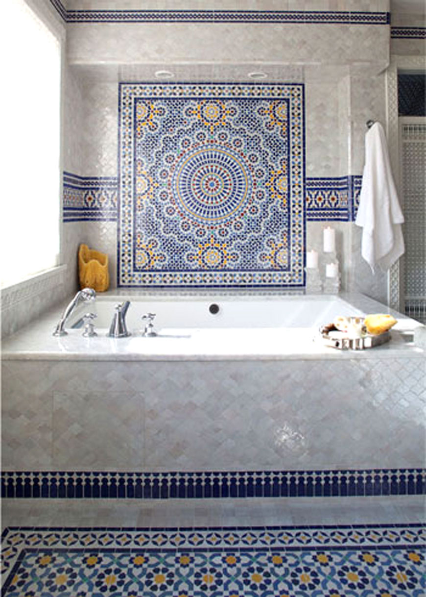 Mosaic House Moroccan tile Tribeca B 1 White  solid zellige, mosaic, zellij, field, pattern, glaze arabesques, classic 