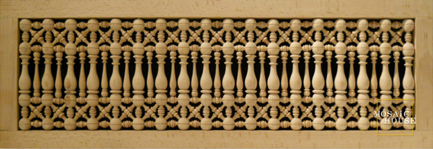 Mosaic House Moroccan tile Mosharabi M2 Border
 wood, mosharabi,  mashrabiah, mosharabia, mousharabieh, screen 