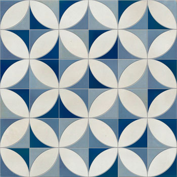 Mosaic House Moroccan tile Emily Summers Fleurs C 1-2-15-17 Hippi White Light Blue Cobalt Blue Sky blue  zellige, mosaic, zellij, field, pattern, glaze 