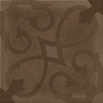 Mosaic House Moroccan tile Lucifer C5-5a Chocolate, brown Chocolate, brown  cement, encaustic, field, pattern 