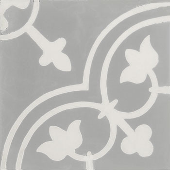 Mosaic House Moroccan tile Maison C24-14 Custom Silver, gray White  cement, encaustic, field, pattern 