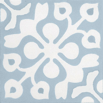 Mosaic House Moroccan tile Marianne C39-14 Sky Blue White  cement, encaustic, field, pattern 