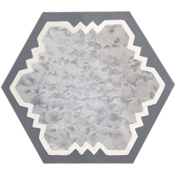 Mosaic House Moroccan tile Parisienne Art (marble) C24-14-33 Silver, gray White Gray  cement, encaustic, field, pattern 