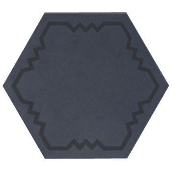 Mosaic House Moroccan tile Parisienne Art C4a-4 Black Black  cement, encaustic, field, pattern 