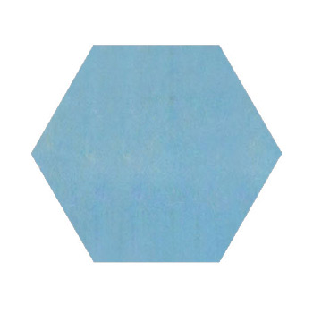 Mosaic House Moroccan tile C6 6x6 Hexagon Pacific Blue Pacific Blue  solid cement, encaustic, loose, size 