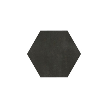 Mosaic House Moroccan tile C4 4x4 Hexagon Black Black  solid cement, encaustic, loose, size 