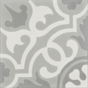 Mosaic House Moroccan tile Versailles C14-24-33 B Custom White Silver, gray Gray  cement, encaustic, field, pattern 