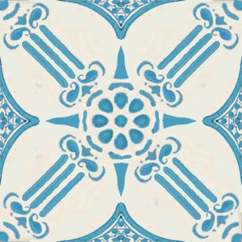Mosaic House Moroccan tile HPC Hagan Turquoise  solid hand painted 