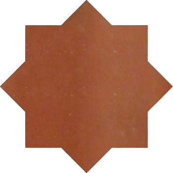 Mosaic House Moroccan tile Alice Star 4 Rust solid hand painted 