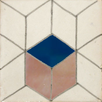 Mosaic House Moroccan tile HPC_Cubes 19051T  solid hand painted 