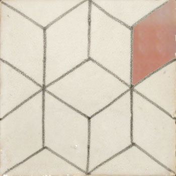 Mosaic House Moroccan tile HPC_Cubes 19051A  solid hand painted 