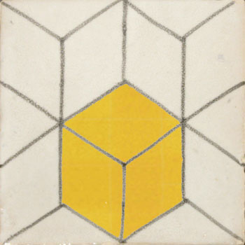 Mosaic House Moroccan tile HPC_Cubes 19051H  solid hand painted 