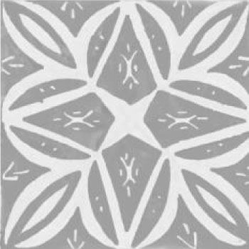 Mosaic House Moroccan tile Michel 27-1
 Dark Gray White  hand painted 