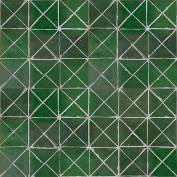 Mosaic House Moroccan tile Azur MRB 10 Green  solid zellige, mosaic, zellij, field, pattern, glaze 