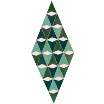 Mosaic House Moroccan tile Bastille Hippi 12-10-24-1 Light Green Green Sea Green White  zellige, mosaic, zellij, field, pattern, glaze 
