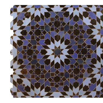 Mosaic House Moroccan tile Batha Custom Right 3-15-6-2 Midnight Blue Cobalt Blue Black Light Blue  zellige, mosaic, zellij, field, pattern, glaze 