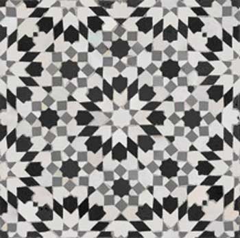 Mosaic House Moroccan tile Batha 1-6-25 Custom White Black Light Gray  zellige, mosaic, zellij, field, pattern, glaze 