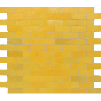 Mosaic House Moroccan tile Breeze SQ 18 Yellow  solid zellige, mosaic, zellij, field, pattern, glaze 