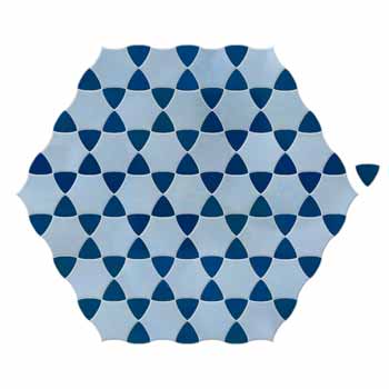 Mosaic House Moroccan tile Kasar S 20-15 Sea Blue Cobalt Blue  zellige, mosaic, zellij, field, pattern, glaze 