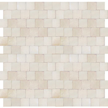 Mosaic House Moroccan tile Elysee Custom BR 1 White  solid zellige, mosaic, zellij, field, pattern, glaze 