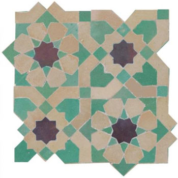 Mosaic House Moroccan tile Ketyani 12-11-9 Light Green Beige Purple  zellige, mosaic, zellij, field, pattern, glaze 