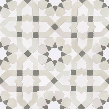 Mosaic House Moroccan tile Ketyani Custom SQ 26-1-27 Polar White White Dark Gray  zellige, mosaic, zellij, field, pattern, glaze 