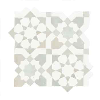 Mosaic House Moroccan tile Ketyani 1-26 White Polar White  zellige, mosaic, zellij, field, pattern, glaze 