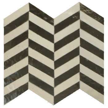 Mosaic House Moroccan tile Lilas XL 25-6 Light Gray Black  zellige, mosaic, zellij, field, pattern, glaze 
