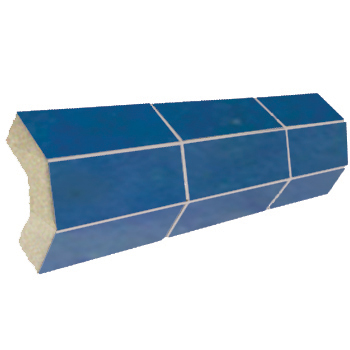 Mosaic House Moroccan tile Mosaic Corner Bullnose 2 Light Blue  solid zellige, mosaic, zellij, bullnose, trim, glaze 