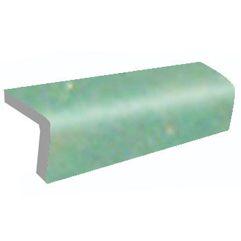 Mosaic House Moroccan tile Corner Bullnose 12 Light Green  solid zellige, mosaic, zellij, bullnose, trim, glaze 