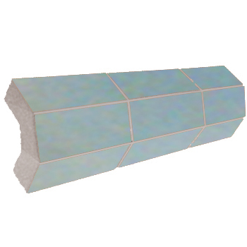 Mosaic House Moroccan tile Mosaic Corner Bullnose 17 Sky blue  solid zellige, mosaic, zellij, bullnose, trim, glaze 