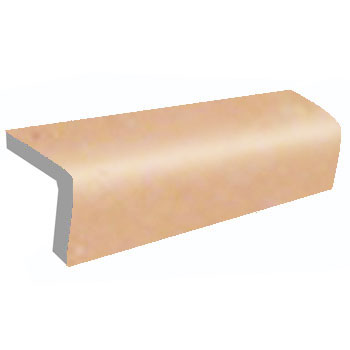 Mosaic House Moroccan tile Corner Bullnose 22 Light Pink  solid zellige, mosaic, zellij, bullnose, trim, glaze 