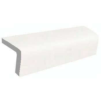 Mosaic House Moroccan tile Corner Bullnose 26 Polar White  solid zellige, mosaic, zellij, bullnose, trim, glaze 