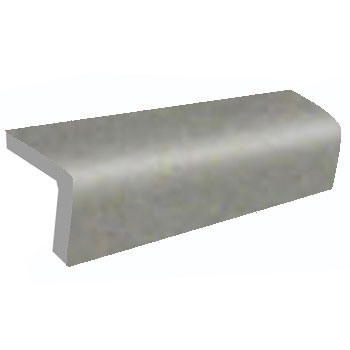 Mosaic House Moroccan tile Corner Bullnose 27 Dark Gray  solid zellige, mosaic, zellij, bullnose, trim, glaze 