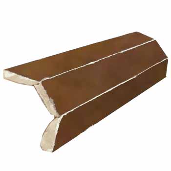 Mosaic House Moroccan tile Mosaic MJD Corner Bullnose 19 Brown  solid zellige, mosaic, zellij, bullnose, trim, glaze 