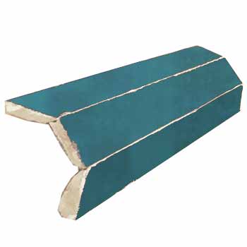 Mosaic House Moroccan tile Mosaic MJD Corner Bullnose 28 Teal  solid zellige, mosaic, zellij, bullnose, trim, glaze 