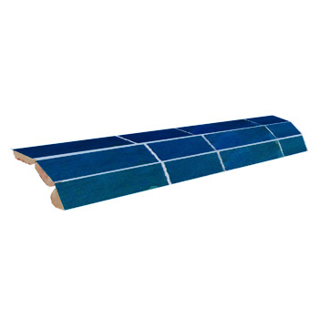 Mosaic House Moroccan tile Nejarine Flat Bullnose XS 15 Cobalt Blue  solid zellige, mosaic, zellij, bullnose, trim, glaze 