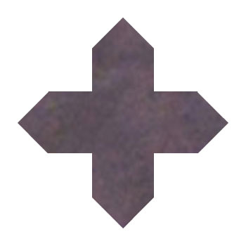 Mosaic House Moroccan tile Tanger Loose 9 Cross Purple  solid zellige, mosaic, zellij, loose, size, glaze 