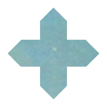 Mosaic House Moroccan tile Tanger Loose 13 Cross Light Turquoise  solid zellige, mosaic, zellij, loose, size, glaze 